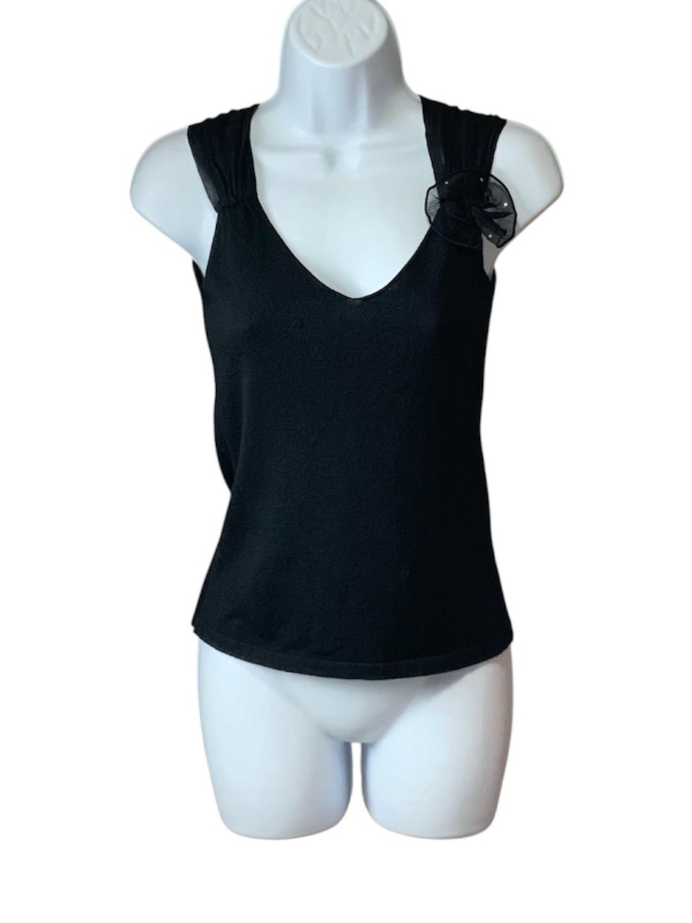 White House Black Market Black Sleeveless Top